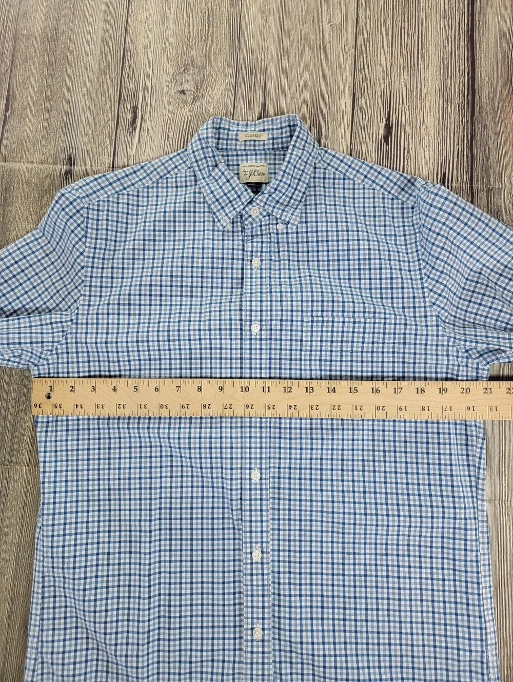 J. Crew Classic Cotton Plaid Button Down Shirt